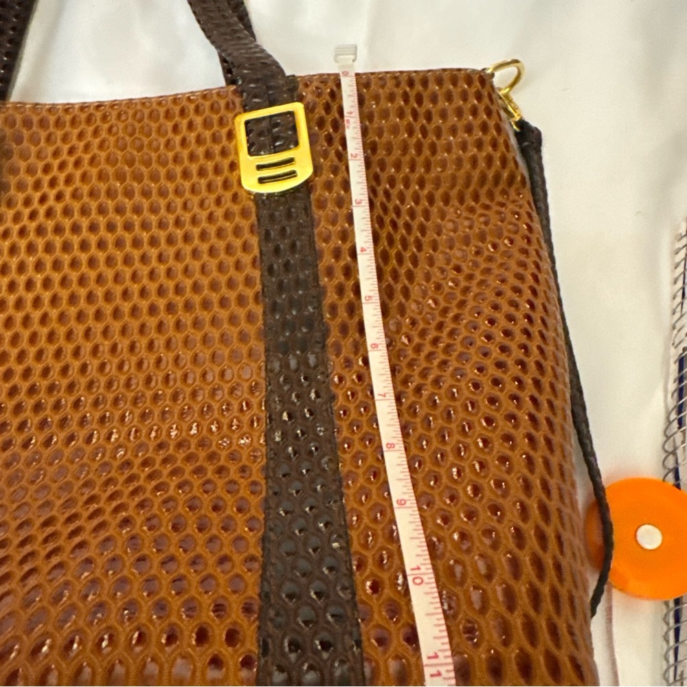Source Unknown Honeycomb Brown Tote - image 7